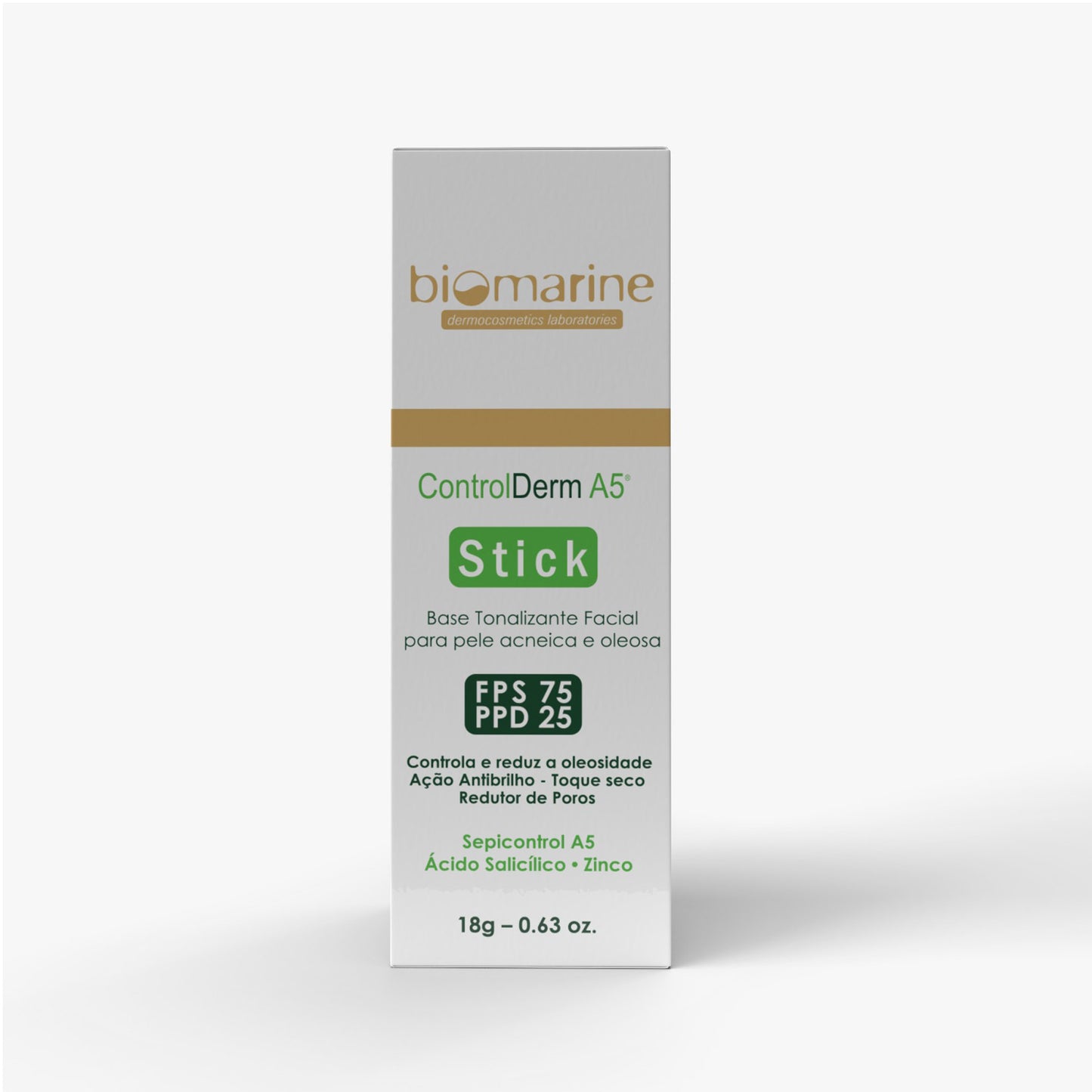 Protetor Solar Anti Acne Bastão Control Derm Stick FPS 75 18g