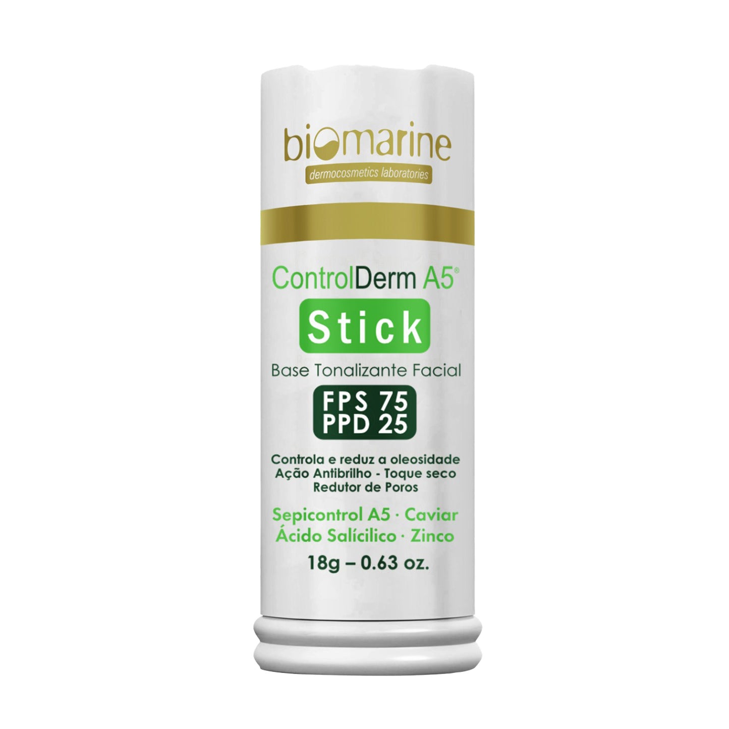 Protetor Solar Anti Acne Bastão Control Derm Stick FPS 75 18g