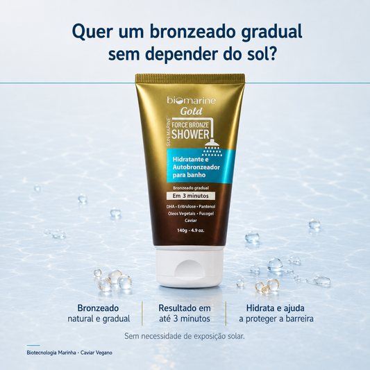 Tonalizante Corporal de Banho Force Bronze Shower 140g