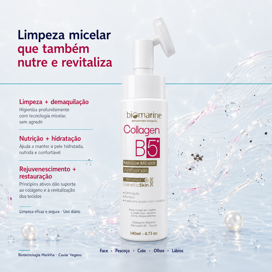 Sabonete Mousse Micelar Antissinais Collagen B5 140ml