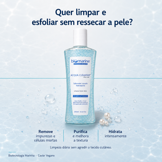 Sabonete Líquido Esfoliante Facial Acqua Cleanser 200ml