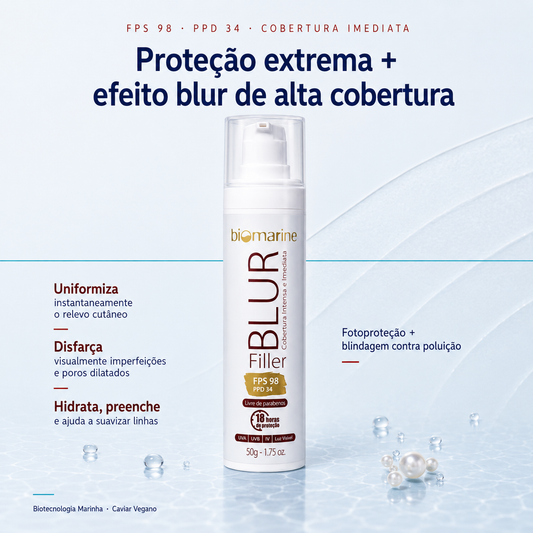 Protetor Solar com Cor Blur Filler FPS 98 - 50g