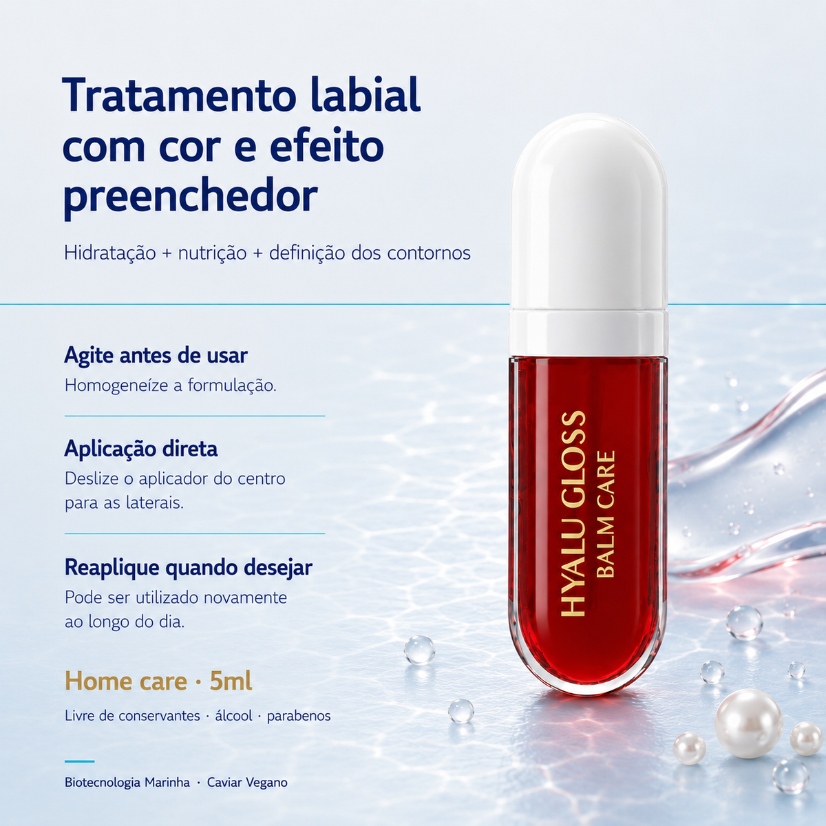 Lip Tint Hidratante Labial Hyalu Gloss 5ml