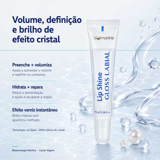 Gloss Estimulador de Volume Labial Hyalu Lip Shine 15g