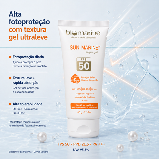 Gel Protetor Solar Facial Sun Marine Acqua FPS 50 60g