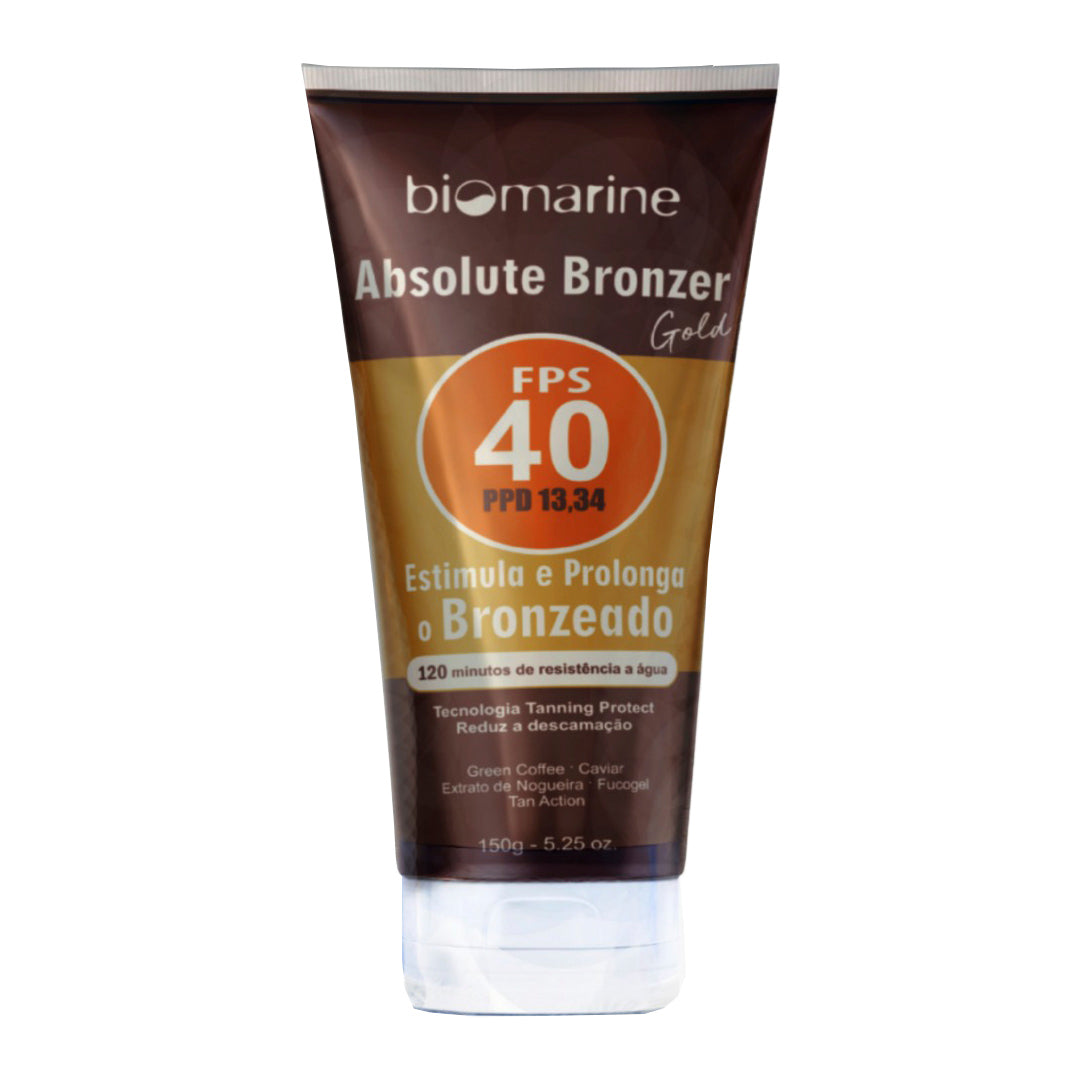 Protetor e Bronzeador Corporal Sun Marine FPS 40 Absolute Bronze 150g ...