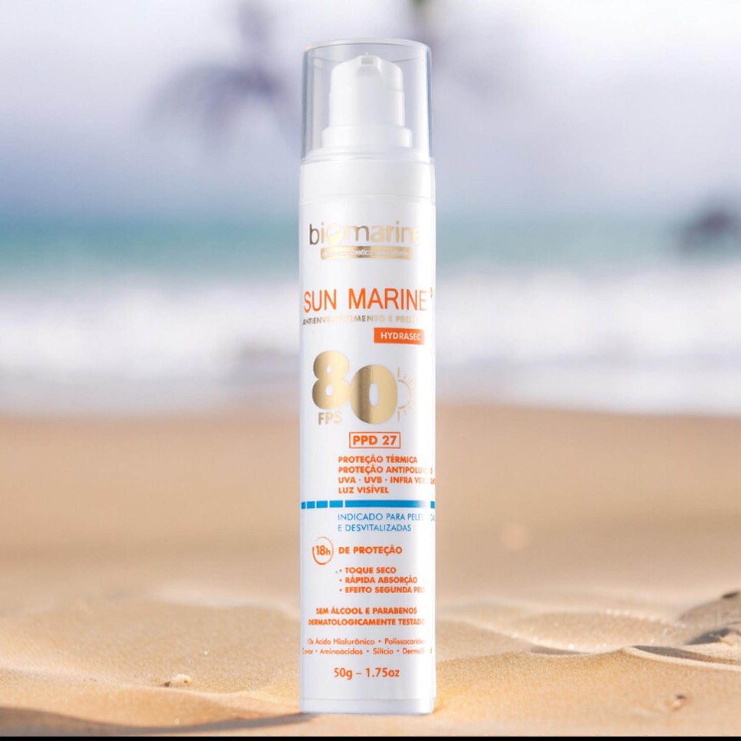 Protetor Solar Facial Sun Marine FPS 80 50g