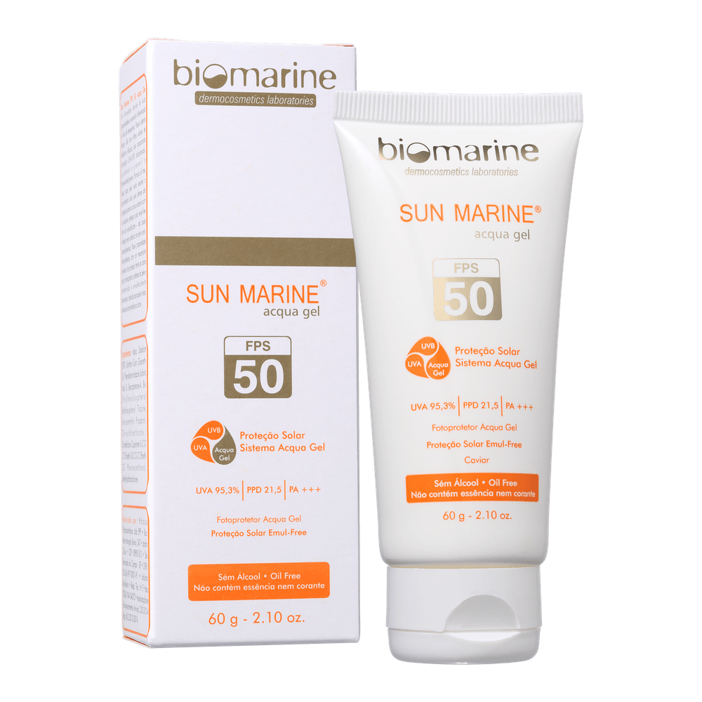 Gel Protetor Solar Facial Sun Marine Acqua FPS 50 60g