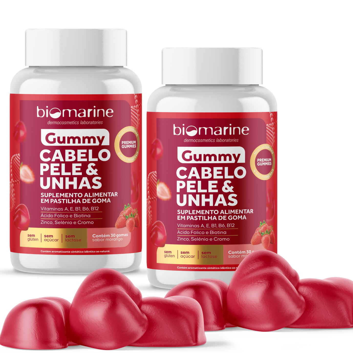Combo 2 Unidades Gummy Cabelo, Pele & Unhas.