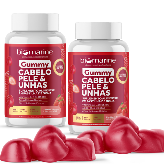 Combo 2 Unidades Gummy Cabelo, Pele & Unhas.