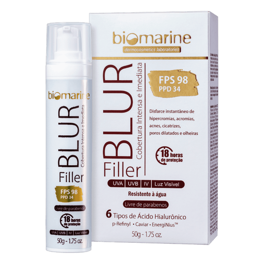 Combo mês dos Namorados Protetor Solar com Cor Blur Filler FPS 98 + Sérum Renovador Microespículas