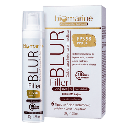 Combo mês dos Namorados Protetor Solar com Cor Blur Filler FPS 98 + Sérum Renovador Microespículas
