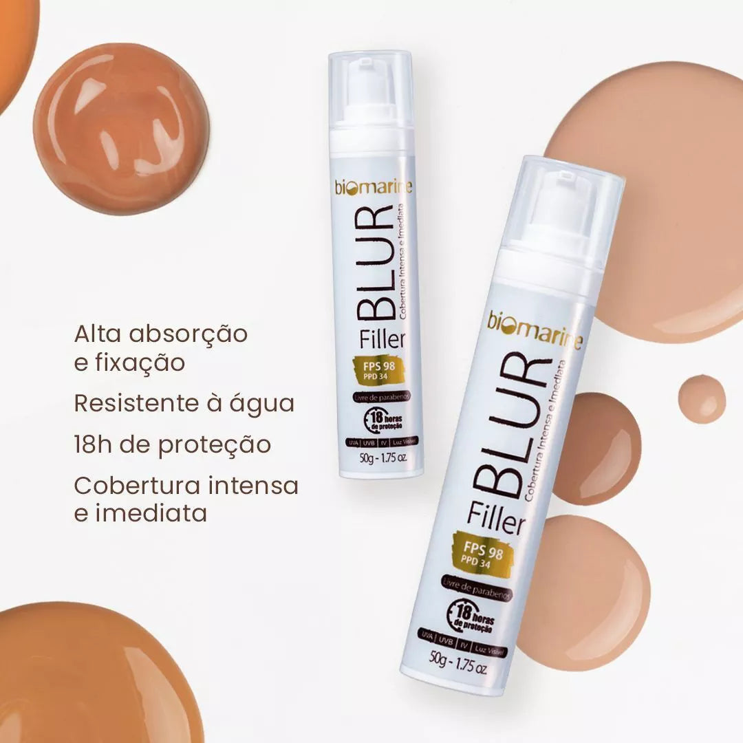 Combo mês dos Namorados Protetor Solar com Cor Blur Filler FPS 98 + Sérum Renovador Microespículas