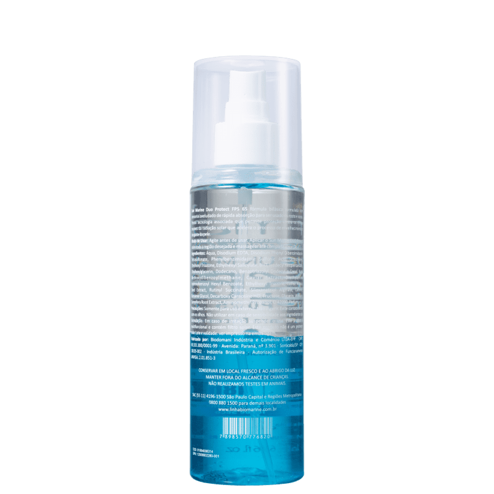Protetor Solar Bifásico Sun Marine Duo Protect FPS 65 200ml