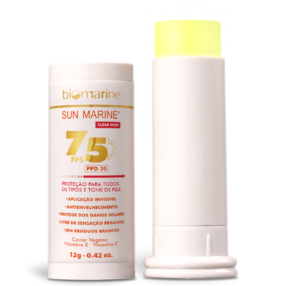 Protetor Solar Bastão Incolor  Clear Stick FPS 75 - 12g