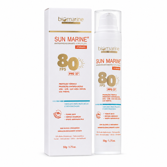 Protetor Solar Facial Sun Marine FPS 80 50g