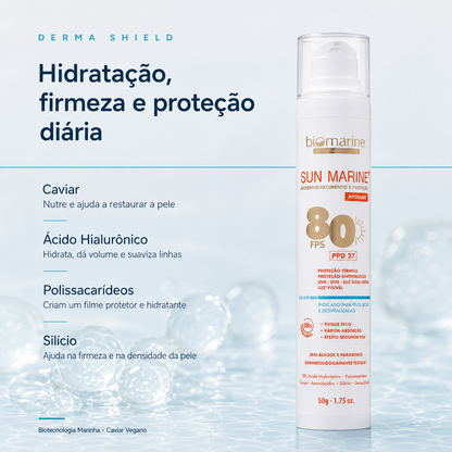 Protetor Solar Facial Sun Marine FPS 80 50g