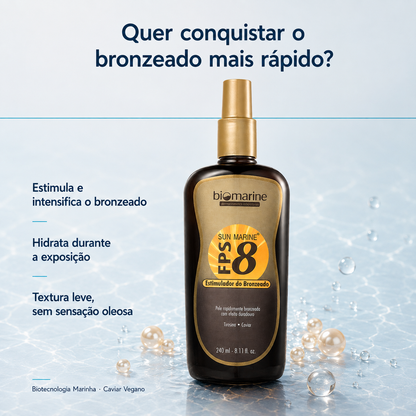 Estimulador de Bronzeado Corporal Sun Marine FPS 8 240ml