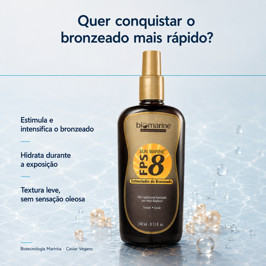 Estimulador de Bronzeado Corporal Sun Marine FPS 8 240ml