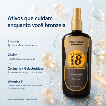 Estimulador de Bronzeado Corporal Sun Marine FPS 8 240ml