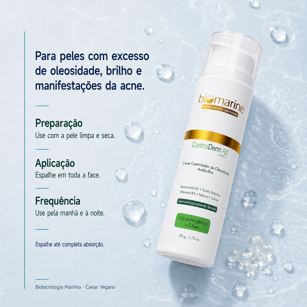 Creme Hidratante Controle de Oleosidade Control Derm A5 50ml