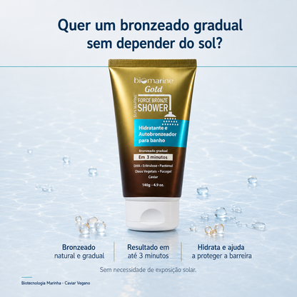 Tonalizante Corporal de Banho Force Bronze Shower 140g