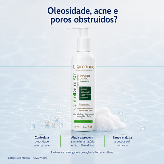 Sabonete Liquido Facial Anti Acne Control Derm A5 150ml
