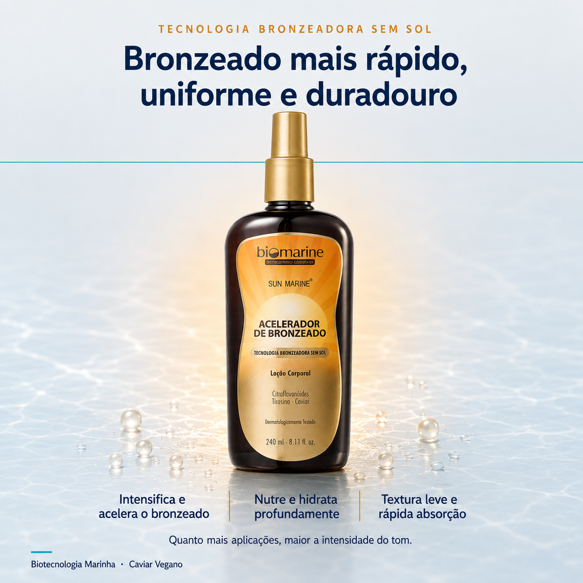 Acelerador de Bronzeado Corporal Sun Marine 240ml