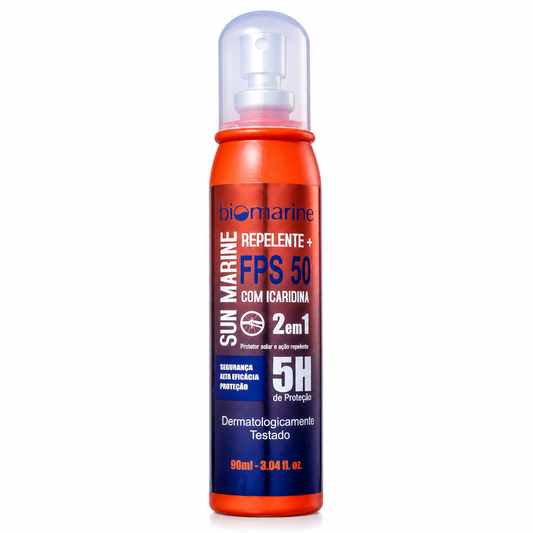 Protetor Solar e Repelente Icaridina Sun Marine FPS 50