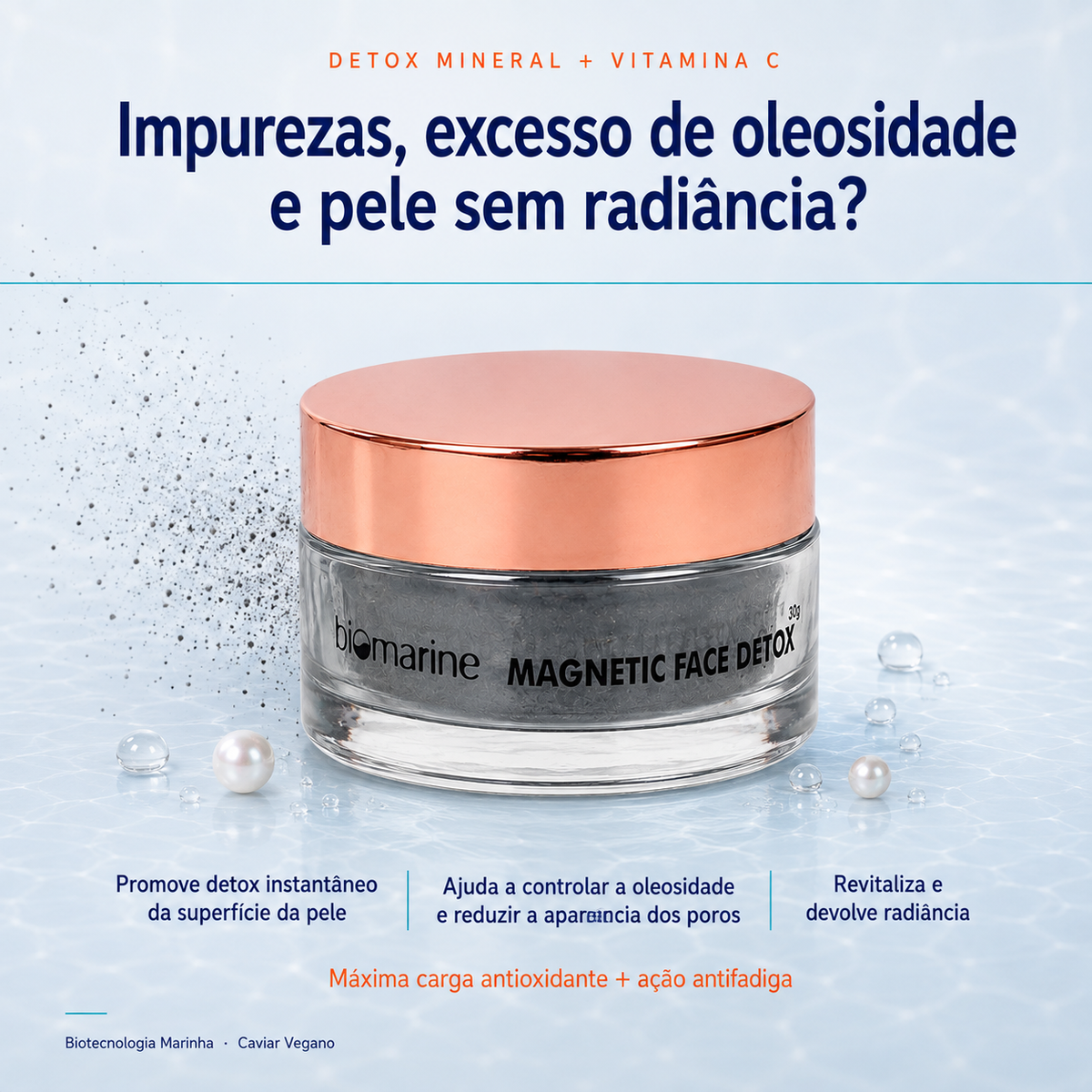 Máscara Facial Detox com Vitamina C Rever C Magnetic