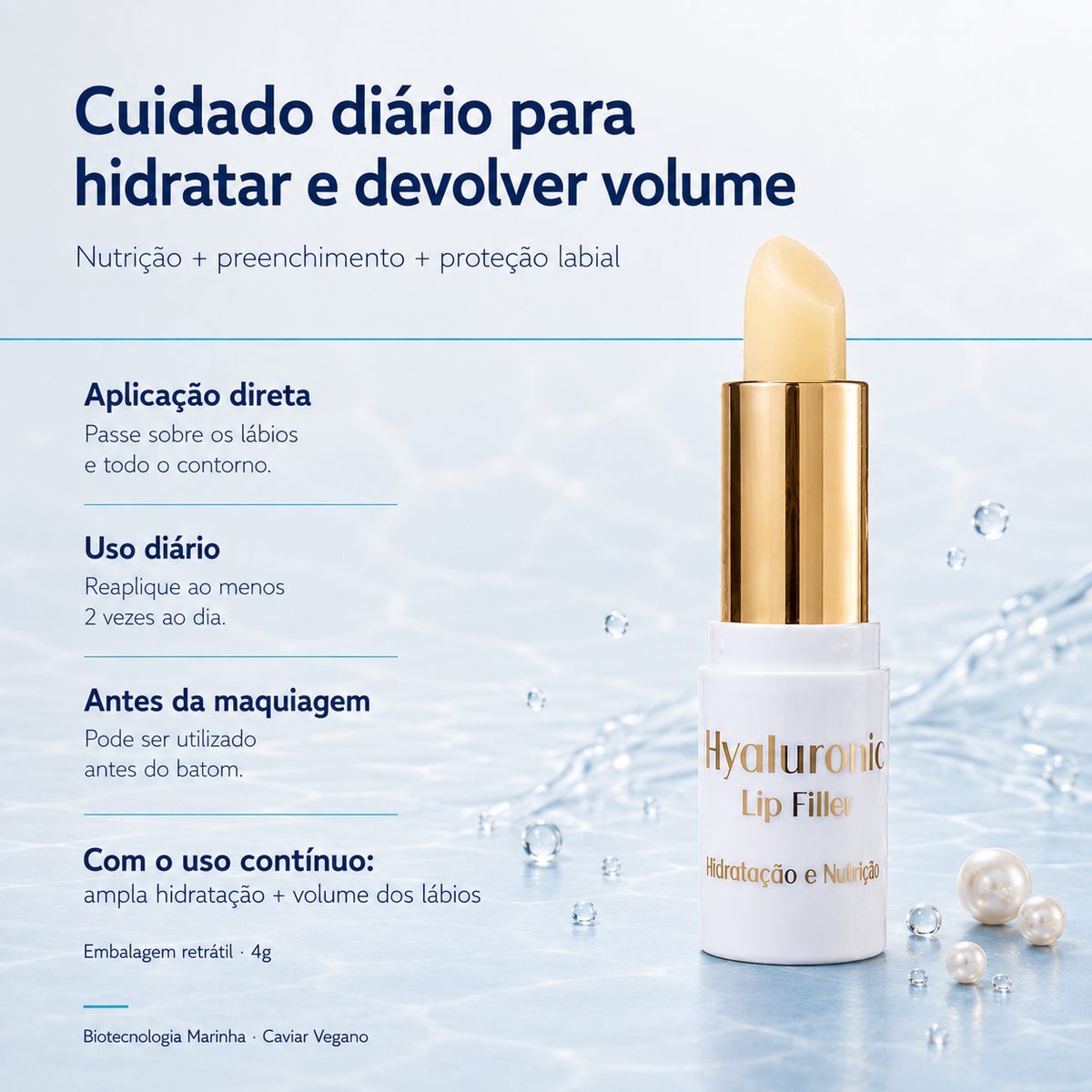 Hidratante Labial Ácido Hialurônico Hyaluronic Lip Filler
