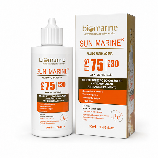 Protetor Solar Sun Marine Fluido Ultra Acqua FPS 75 50ml