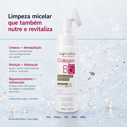 Sabonete Mousse Micelar Antissinais Collagen B5 140ml