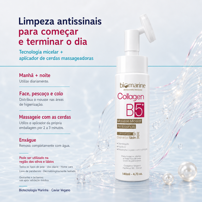 Sabonete Mousse Micelar Antissinais Collagen B5 140ml