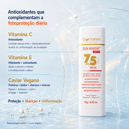 Protetor Solar Bastão Incolor  Clear Stick FPS 75 - 12g