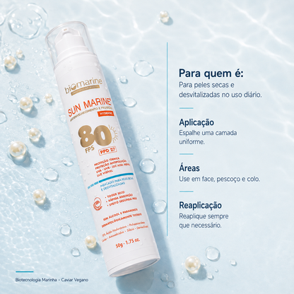 Protetor Solar Facial Sun Marine FPS 80 50g