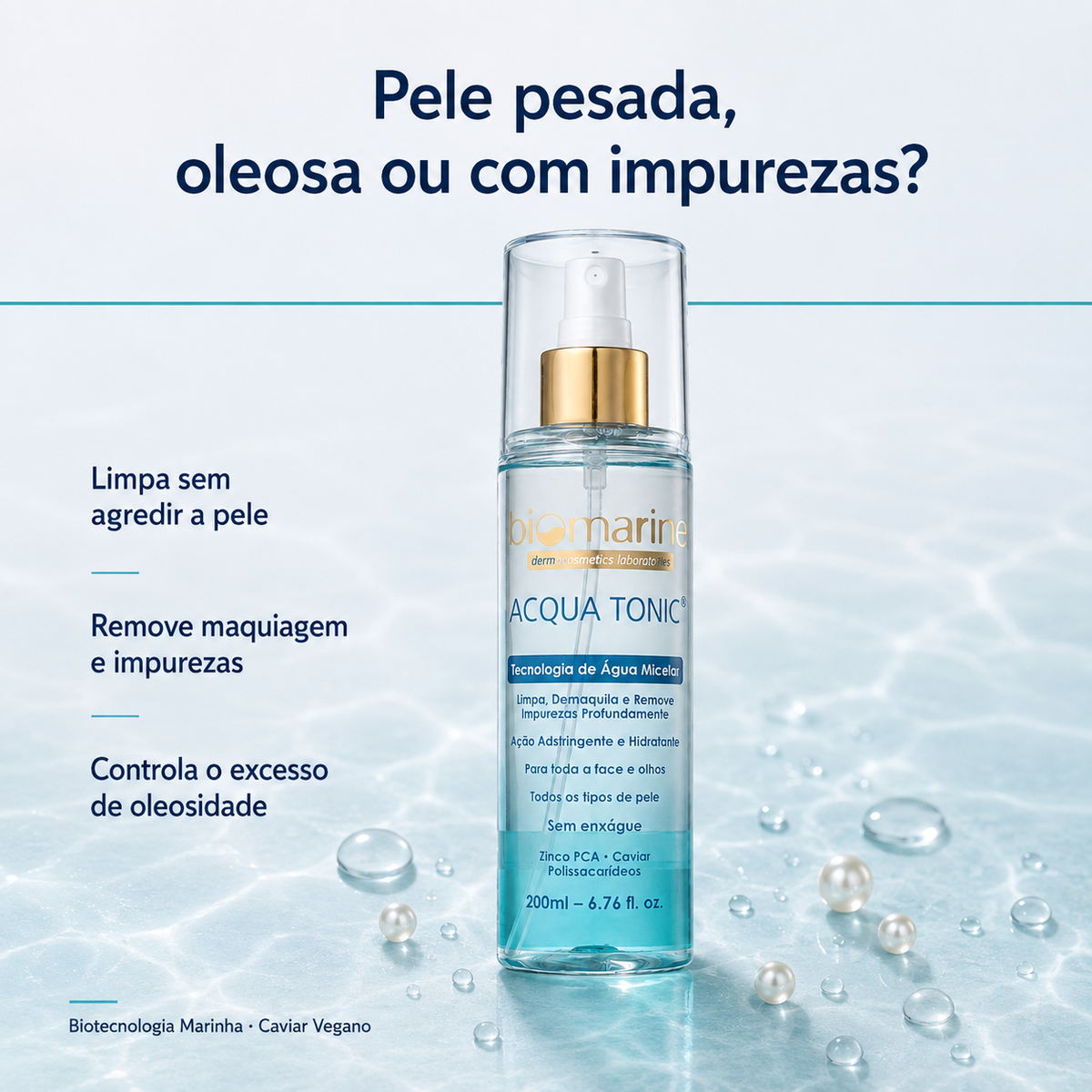 Tônico Demaquilante Acqua Tonic Micelar 200ml