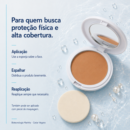 Protetor Solar Pó Compacto Sun Marine Hyaluronic FPS 75