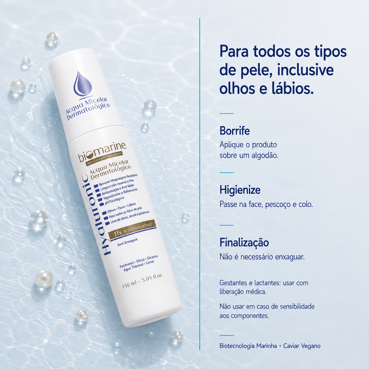 Água Micelar com Ácido Hialurônico Hyaluronic 150 ml