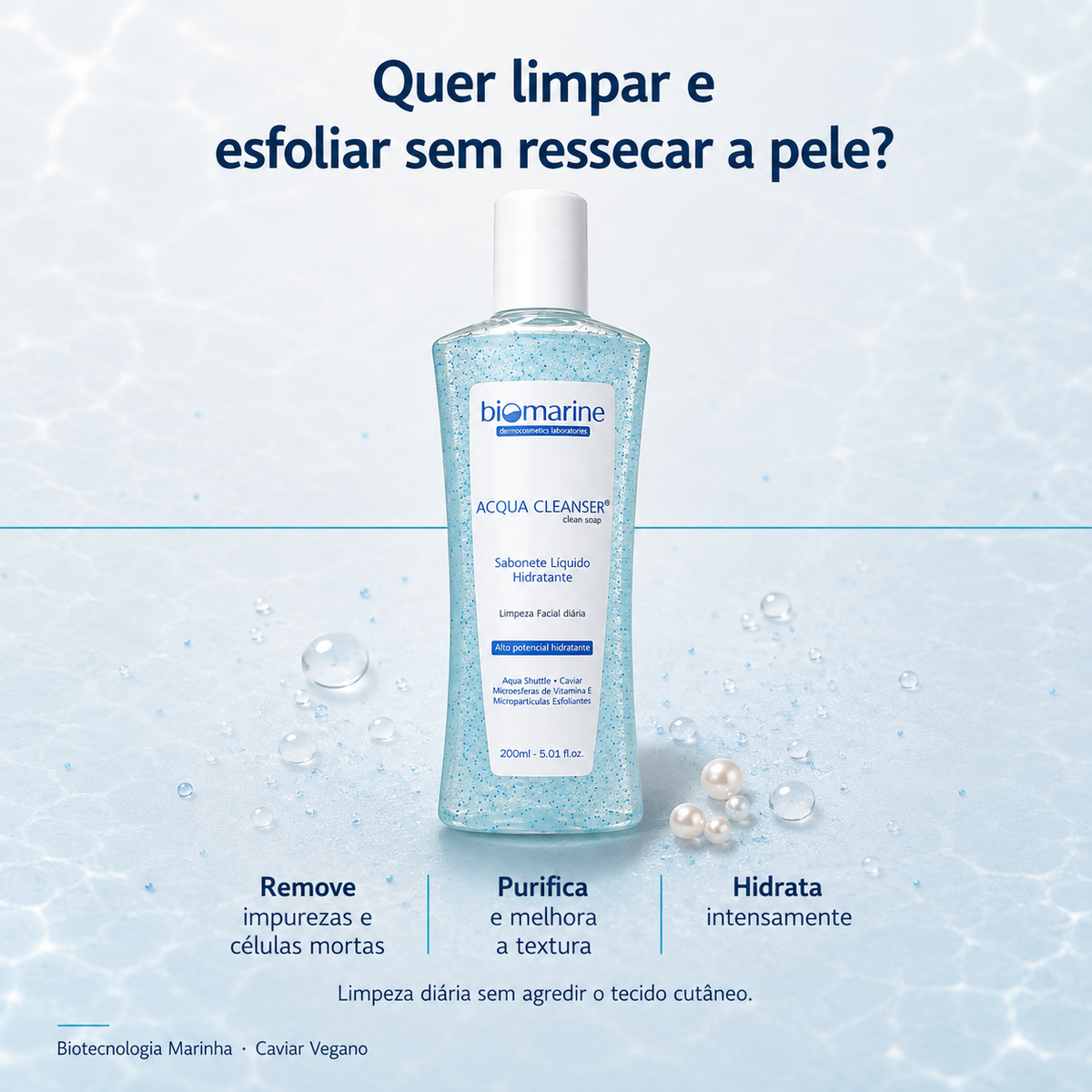 Sabonete Líquido Esfoliante Facial Acqua Cleanser 200ml