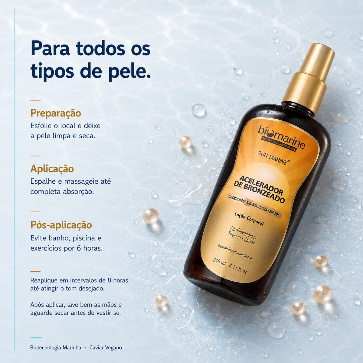 Acelerador de Bronzeado Corporal Sun Marine 240ml
