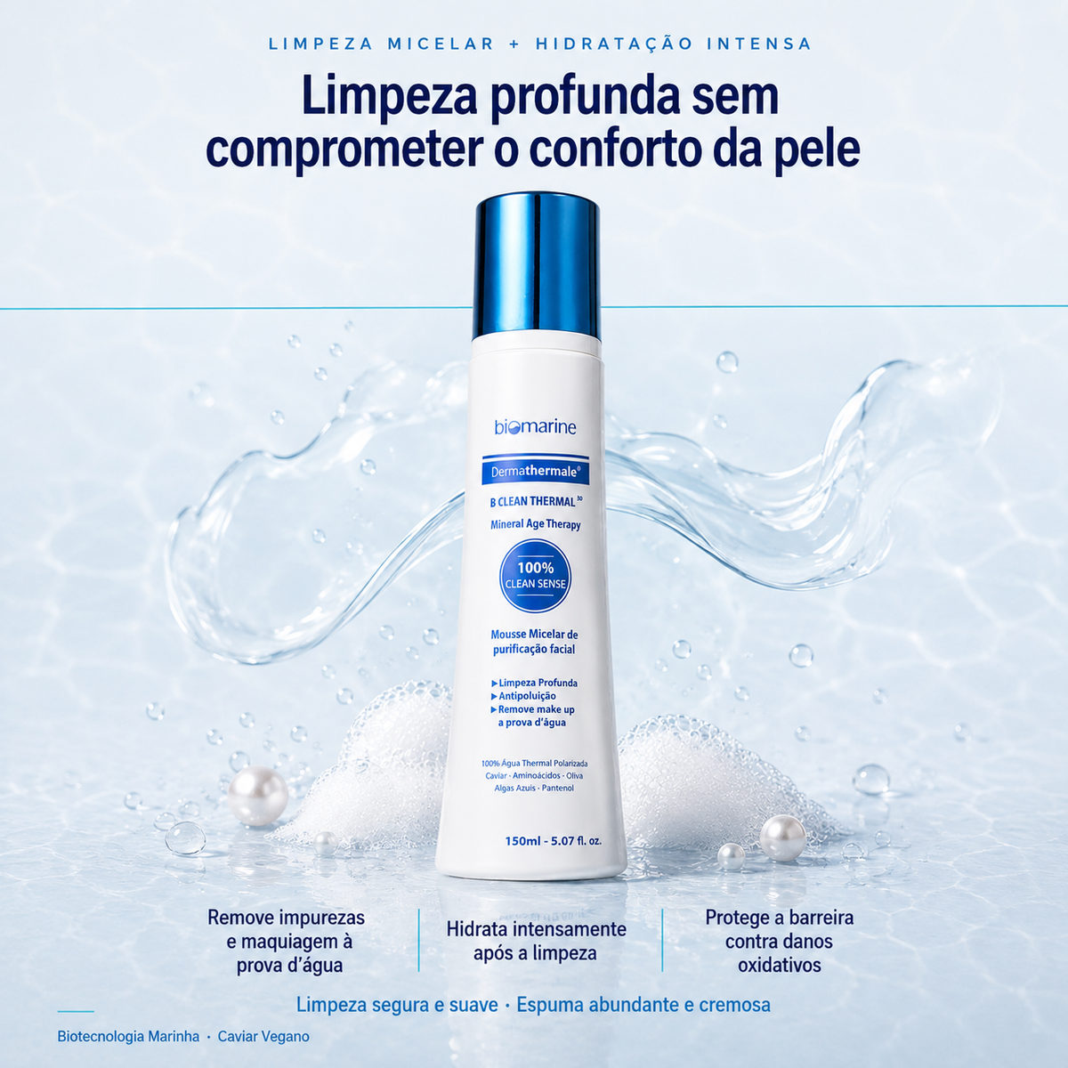 Sabonete Facial B Clean Thermal 3D Mineral Age 150ml
