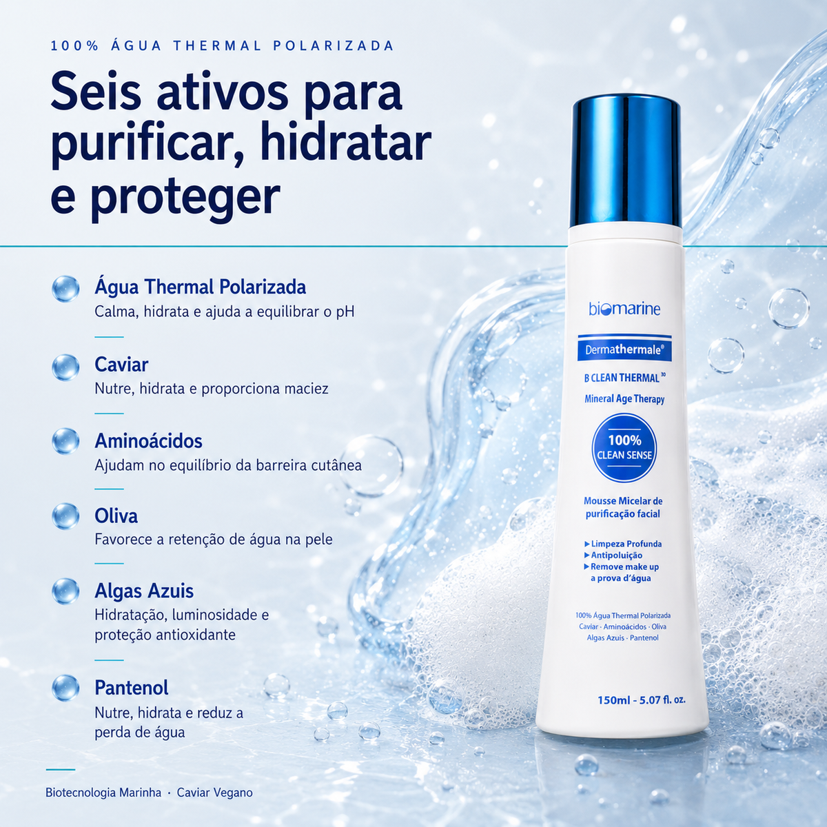 Sabonete Facial B Clean Thermal 3D Mineral Age 150ml