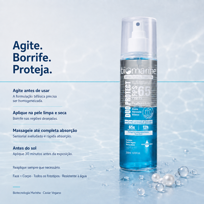 Protetor Solar Bifásico Sun Marine Duo Protect FPS 65 200ml