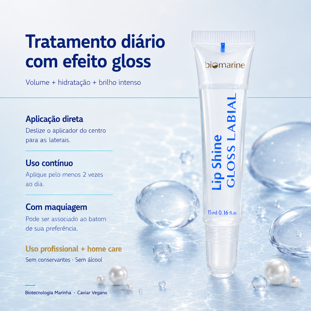 Gloss Estimulador de Volume Labial Hyalu Lip Shine 15g