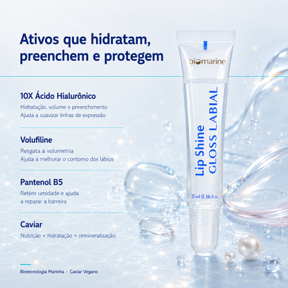 Gloss Estimulador de Volume Labial Hyalu Lip Shine 15g