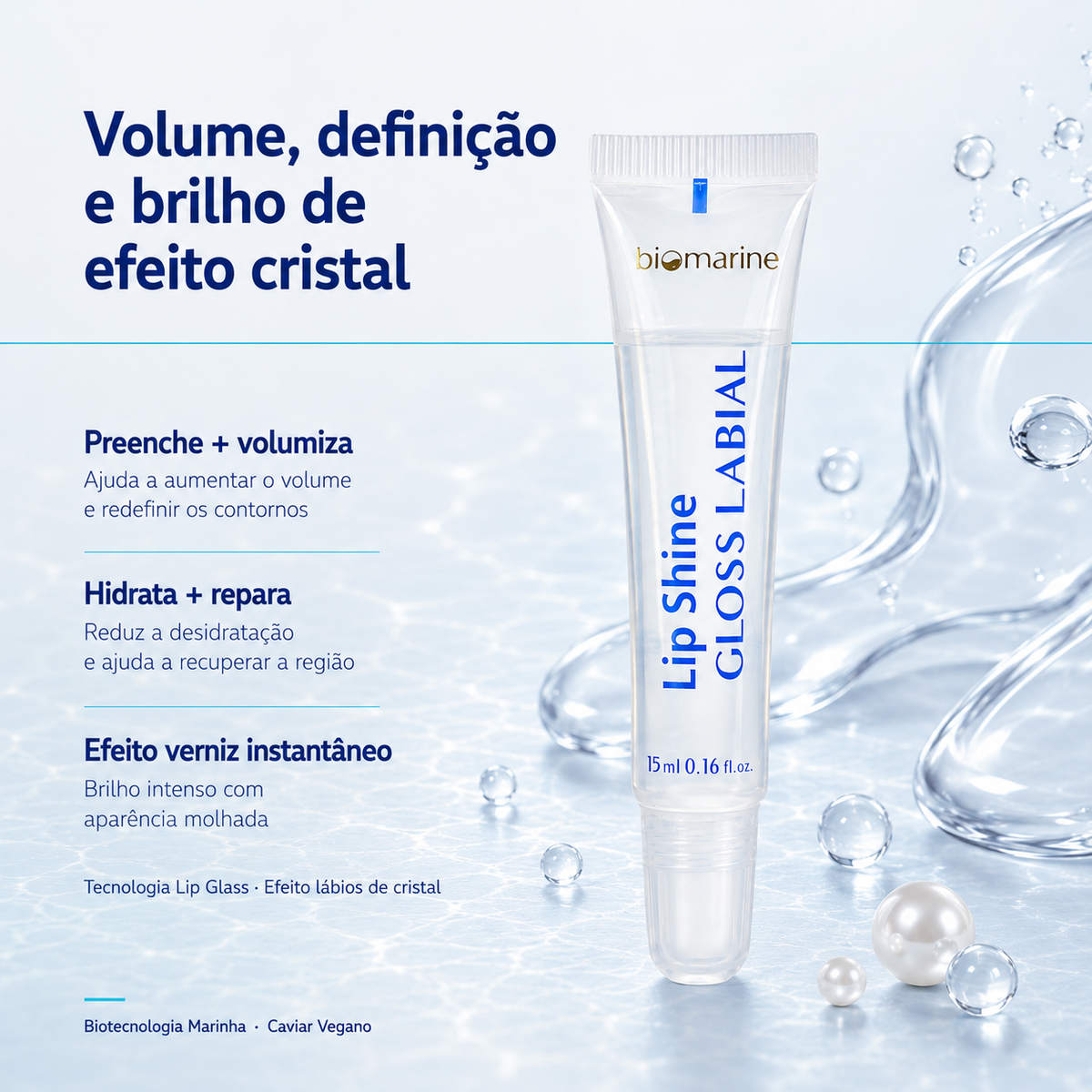 Gloss Estimulador de Volume Labial Hyalu Lip Shine 15g