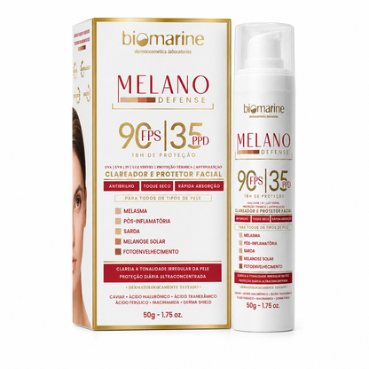 Protetor Solar e Clareador de Manchas Melano Defense FPS90 50g