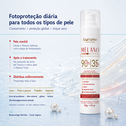 Protetor Solar e Clareador de Manchas Melano Defense FPS90 50g