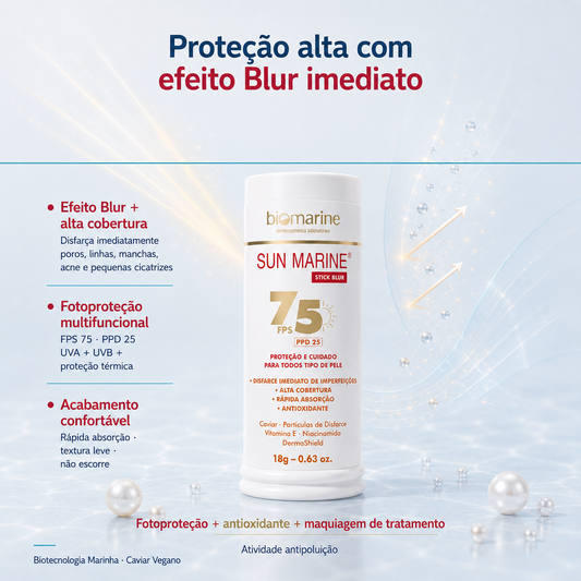 Protetor Solar Bastão com Cor Stick Blur FPS 75 - 18g